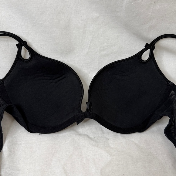 Victorias Secret Gorgeous Plunge Sequin Bra Silver Black 34C - Picture 4 of 9